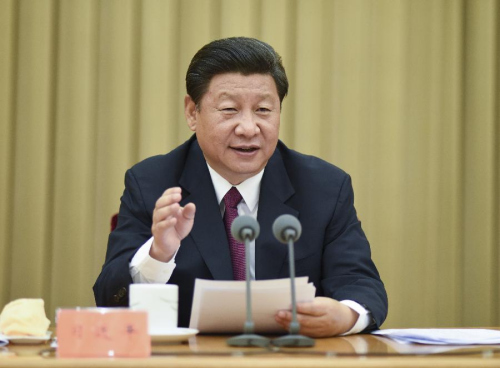 Chinese President Xi Jinping, who is also general secretary of the Communist Party of China (CPC) Central Committee and chairman of the Central Military Commission (CMC), addresses a meeting on the work of southwest China's Tibet Autonomous Region which last from Aug. 24 to 25 in Beijing, capital of China. (Photo: Xinhua/Li Xueren)