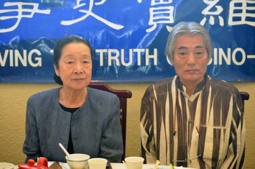 The Eye Holds the Truth, a new play by Yoshiji Watanabe (right) and his wife Kazuko Yokoi, will present three shows in the San Francisco Bay Area on Thursday through Aug 29. (Lia Zhu/China Daily)