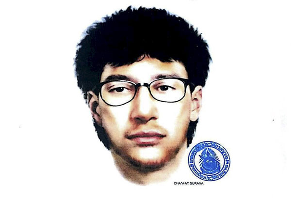 An image released by the Royal Thai Police on August 19, 2015, shows a sketch of the main suspect in Monday's deadly blast, in central Bangkok, Thailand, Aug 19, 2015. (Photo/Agencies)
