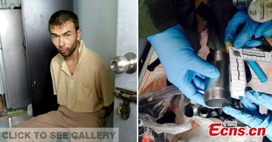 An arrested suspect of the recent Bangkok blast is shown in this Thai Royal Police handout released August 29, 2015. (Photo/Agencies)