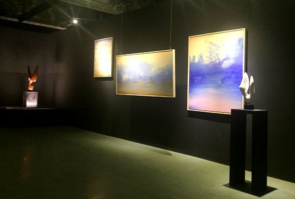 The exhibition The Masters of Shapes and Colors at Beijing Yishu 8. (Photo by Bi Nan/chinadaily.com.cn)