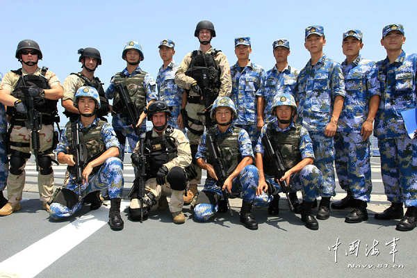China-U.S. joint military drill. (Photo/Navy.81.cn)