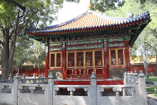 A pavilion in Cining Gong garden in the Palace Museum. (Photo by Wang Kaihao/China Daily)