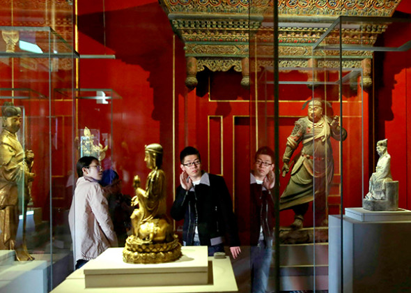 The Cining Palace is one of four areas of the Palace Museum to be opened to the public on Saturday to mark the 90th anniversary of the landmark's founding. (Photo: China Daily/Jiang Dong)