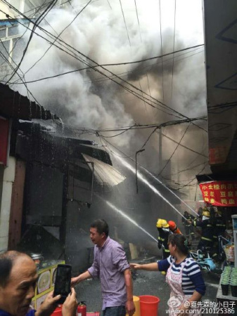 An explosion ripped through a restaurant in east China's Anhui Province. (Photo/Sina Weibo)