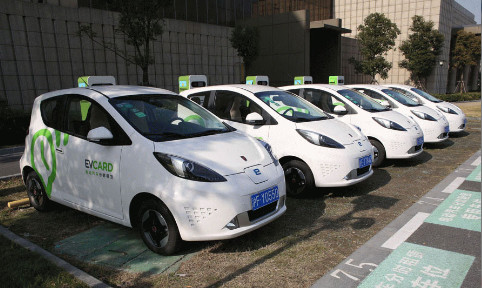 Shanghai launches electric car rental service.(File Photo/qidongnews.com)