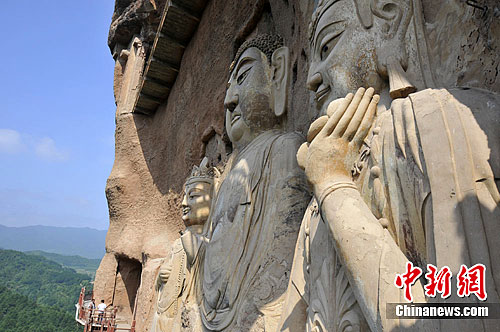 The Maijishan Grottoes. (File photh/Chinanews.com)