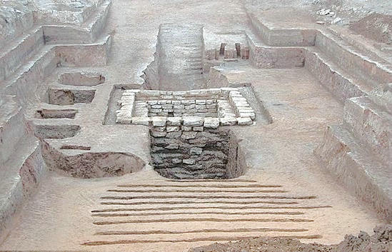 A tomb found by archaeologists which has a history of 2,300 years in Shandong.(File Photo)