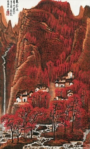Li Keran's Thousands of Hills in a Crimsoned View