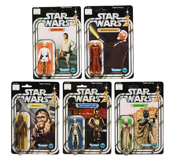 Five Star Wars 12B Back Action Figures, circa 1978. (Photo provided to China Daily)