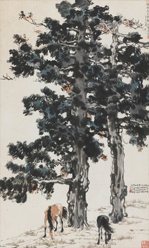 Ancient Cypresses by Xu Beihong (Photo/Courtesy of the Beijing Council International)