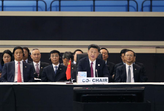 Chinese President Xi Jinping (front) attends the plenary meeting of the Johannesburg Summit of the Forum on China-Africa Cooperation in Johannesburg, South Africa, Dec. 5, 2015. (Photo: Xinhua/Yao Dawei)