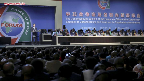 Chinese President Xi Jinping delivers a speech during the opening ceremony of the Johannesburg Summit of the Forum on China-Africa Cooperation in Johannesburg, South Africa, Dec. 4, 2015. (Xinhua/Lan Hongguang)
