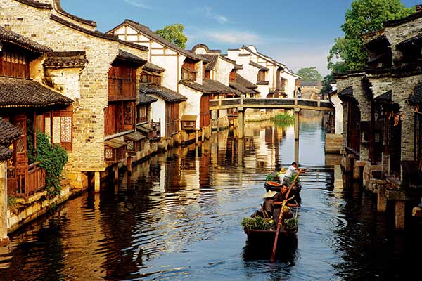 The water town of Wuzhen will hold the first International Contemporary Art Exhibition from March 27. (Photo provided to China Daily)