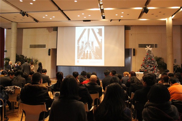 A 21st Triennale International Exhibition Milan 2016 promotion is held in Beijing on Jan 4. (Photo:chinadaily.com.cn/Le Qin)