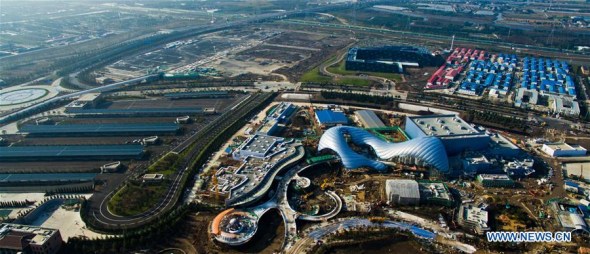  Photo taken on Dec. 12, 2015 shows a general view of Shanghai Disney Resort in east China's Shanghai. (Photo: Xinhua/Niu Yixin)