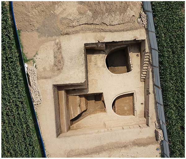 An aerial view of a Sangyuan brick kiln is seen in this photo. (Photo provided to chinadaily.com.cn)