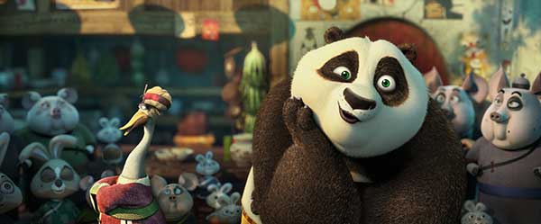 A scene from the latest film of the Kung Fu Panda franchise, which will premiere globally on Jan 29.(Photo provided to China Daily)