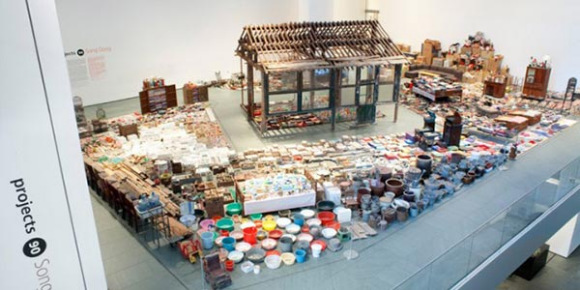 Project 90, Waste Not, is an installation of the full complement of worldly goods belonging to the artist's mother, Zhao Xiangyuan (1938-2009). This guiding tenet deemed that resources be squeezed for all their value and nothing be wasted. (Photo/moma.org)