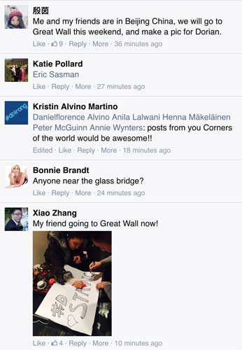 Worldwide responses. Photo from screen shot on Facebook