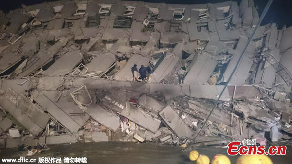 A 6.7-magnitude earthquake hit Kaohsiung of Taiwan at a depth of 15 kilometers at 03:57 am Beijing Time on Saturday. (Photo/IC)