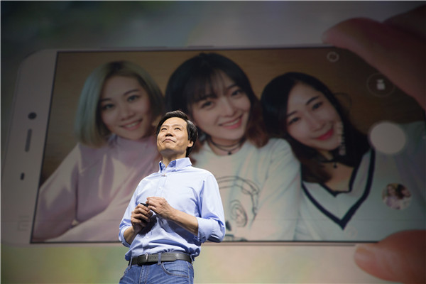 Lei Jun, CEO of the Beijing-based Xiaomi Corp, at the launch of Mi 5 smarthphone. (Photo: China Daily/Zhang Jin)