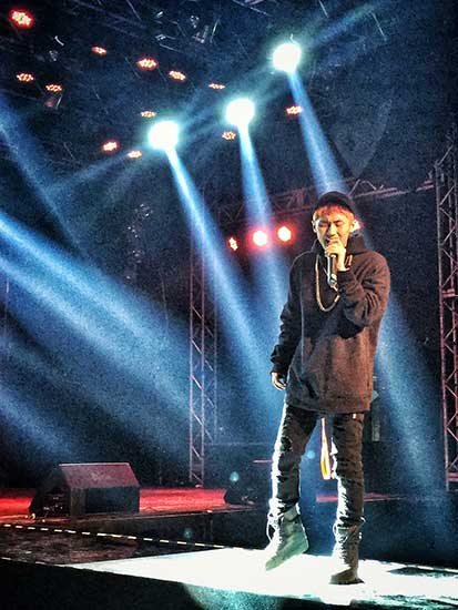 Hip-hop makes leaps and bounds Hip-hop singers attend the Listen Up Rap Performance Contest 2016. Wang Tianfang won the competition's Beijing leg.(Photo provided to China Daily)