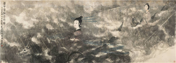 Fu Baoshi shows sublime imagination in his mythical-themed ink painting God of Cloud and Great Lord of Fate. Photos provided to China Daily