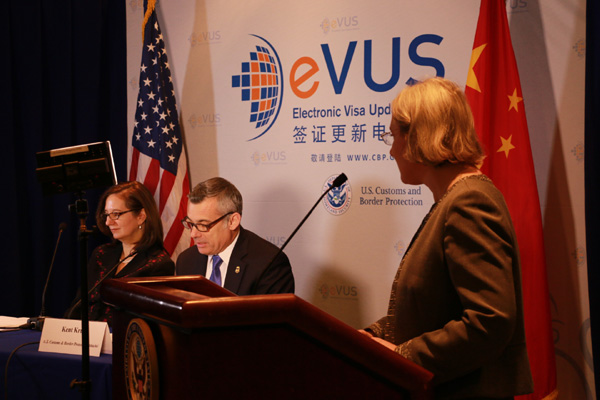 The Embassy of the United States in Beijing says the EVUS system under development would be launched in November. (Photo/Chinadaily.com.cn)