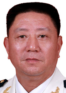 Rear Admiral Du Benyin, deputy political commissar of the PLA Navy's South Sea Fleet