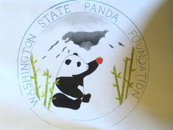 Logo designed for Washington State Panda Foundation by Jennifer Chun from Alki Middle School in Vancouver, WA. (Photo provided for chinadaily.com.cn)