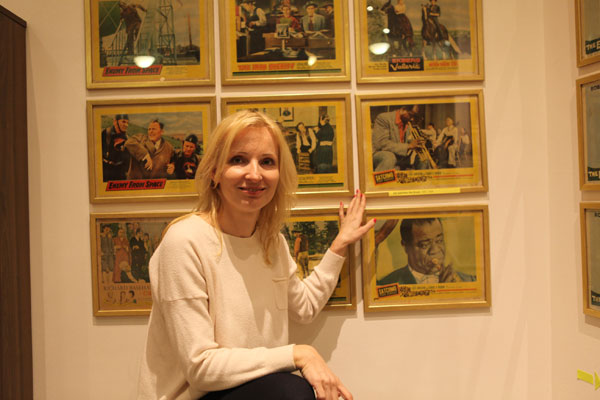 Petra Paroubek is consultant to the movie poster gallery. (Photo by Fu Jing/chinadaily,.com.cn)