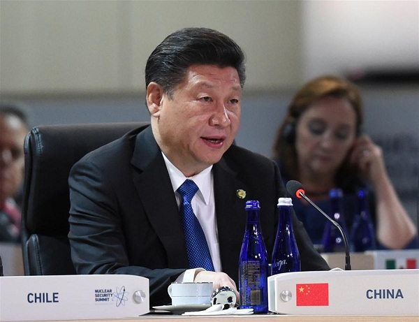 Chinese President Xi Jinping attends the fourth Nuclear Security Summit in Washington D.C., the United States, April 1, 2016. (Photo/Xinhua)