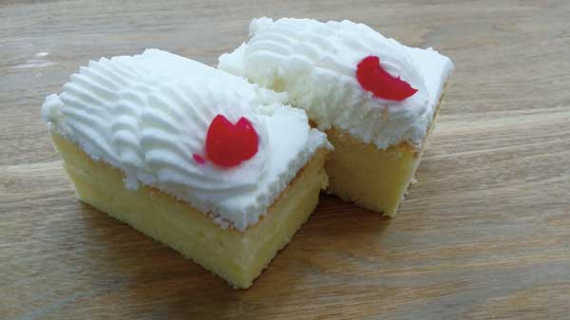 Ruby's Foods' little cream cube.(Photo by Gao Erqiang/China Daily)