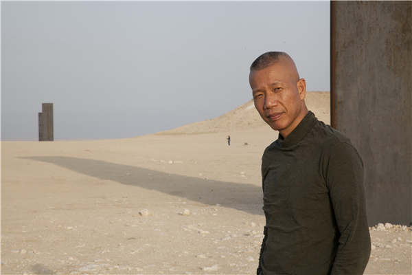 Cai Guoqiang, curator of the Doha exhibition. (Photos by Hu Disheng and Courtesy of Cai Studio/For China Daily)