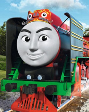 British train engine animation first introduces Chinese character