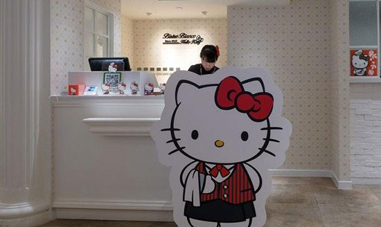 Hello Kitty-themed restaurant in Shanghai.