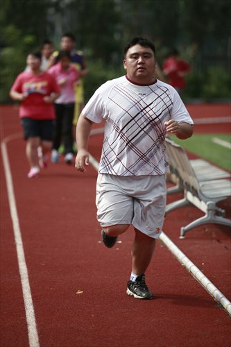 A man is running. China now has the largest overweight population of any country in the world. (Photo: Li Hao/GT)