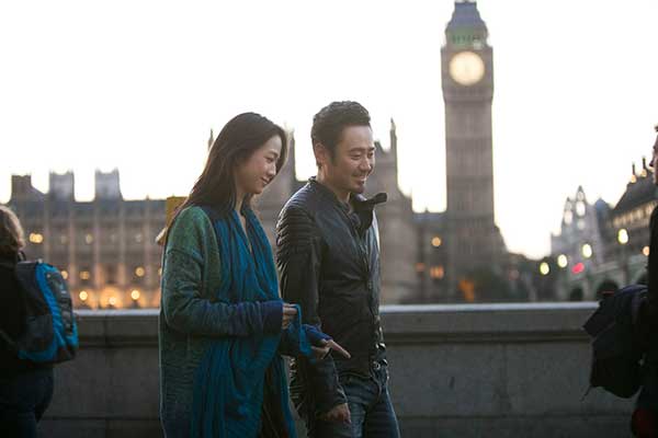 The upcoming romance movie Book of Love stars Tang Wei (left) and Wu Xiubo. (Photo provided to China Daily)