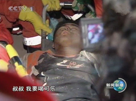 Xue Xiao was buried in rubble after a devastating earthquake toppled his school in Mianzhu, Sichuan. 