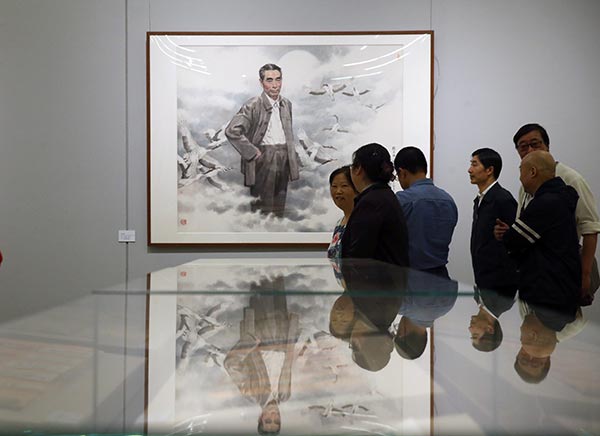 Shen Qipeng's solo show is now running at the National Museum of China through June 15. (Photos by Jiang Dong/China Daily)