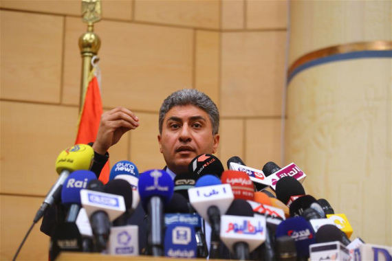 -Egypt's Civil Aviation Minister Sherif Fathy speaks at a press conference in Cairo, Egypt, on May 19, 2016. (Photo: Xinhua/Ahmed Gomaa)