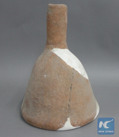 Funnel for beer brewing found at Mijiaya, an archaelogical site near a tributary of the Wei River in northern China.