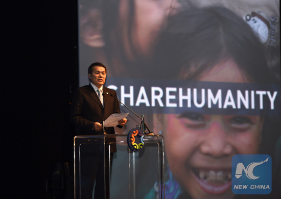 Chinese Vice Minister of Commerce Qian Keming delivers a speech at the World Humanitarian Summit in Istanbul, Turkey, on May 24, 2016. (Photo: Xinhua/He Canling)