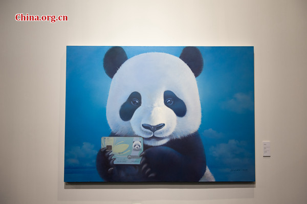 The Global Art Exhibition of the Giant Panda, also known as Pandaful Art, launched its Beijing roadshow at the Beijing Museum of Natural History on Thursday, May 26, 2016. (Photo/China.org.cn)