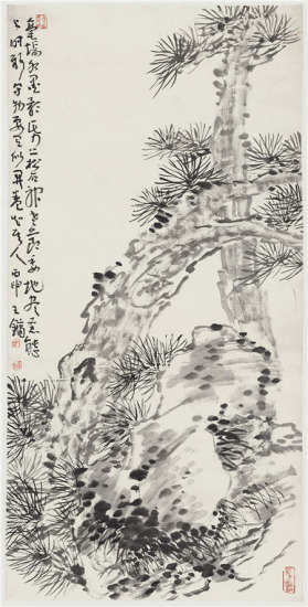 One of artist Wang Yong's paintings on show at the ongoing solo exhibition at Taiyuan Art Museum. (Photo provided to China Daily)