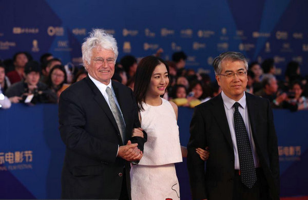 Jean Jacques Annaud (left) at the 6th Beijing International Film Festival. (File photo)