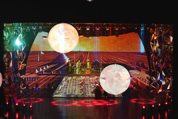 The stage production The Three-Body Problem, based on the first book of Liu Cixin's sci-fi trilogy, will tour the country this summer. (Photo provided to China Daily)