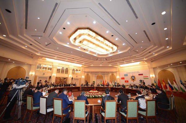 A file photo of the Shanghai Cooperation Organization's anti-terrorism council meeting held in Uzbekistan's capital Tashkent, September 18, 2015. (Photo/Xinhua)