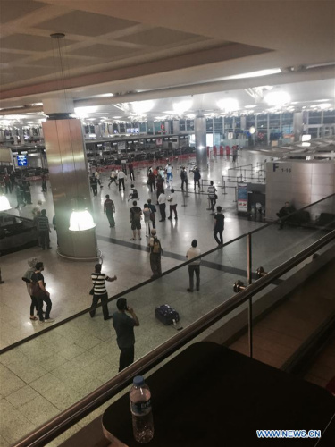 Photo taken by a mobile device on June 28, 2016 shows the Ataturk Airport terminal building in Istanbul, Turkey. (Xinhua/Ji Qing)